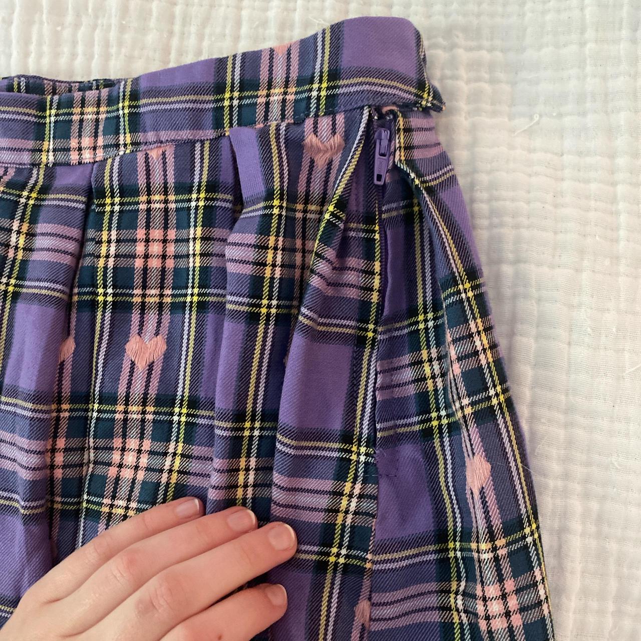 新品未使用】Heart Pattern Purple Mini Skirt