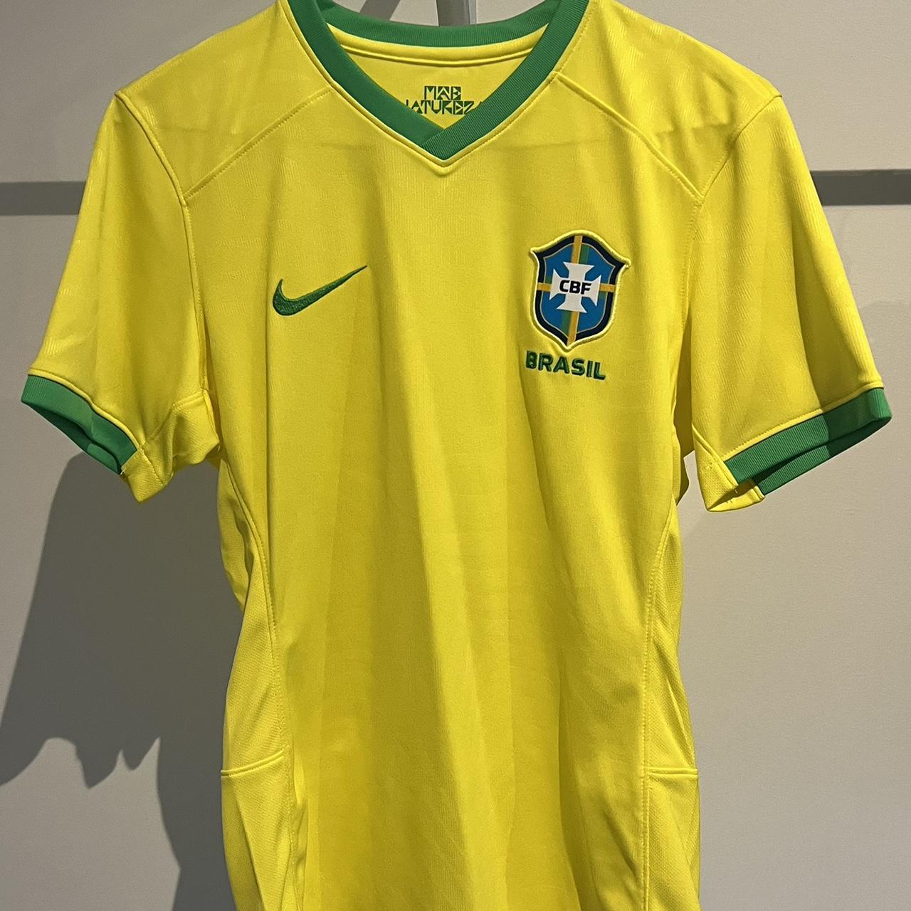 Brazil Nike soccer jersey Size 8 - Depop