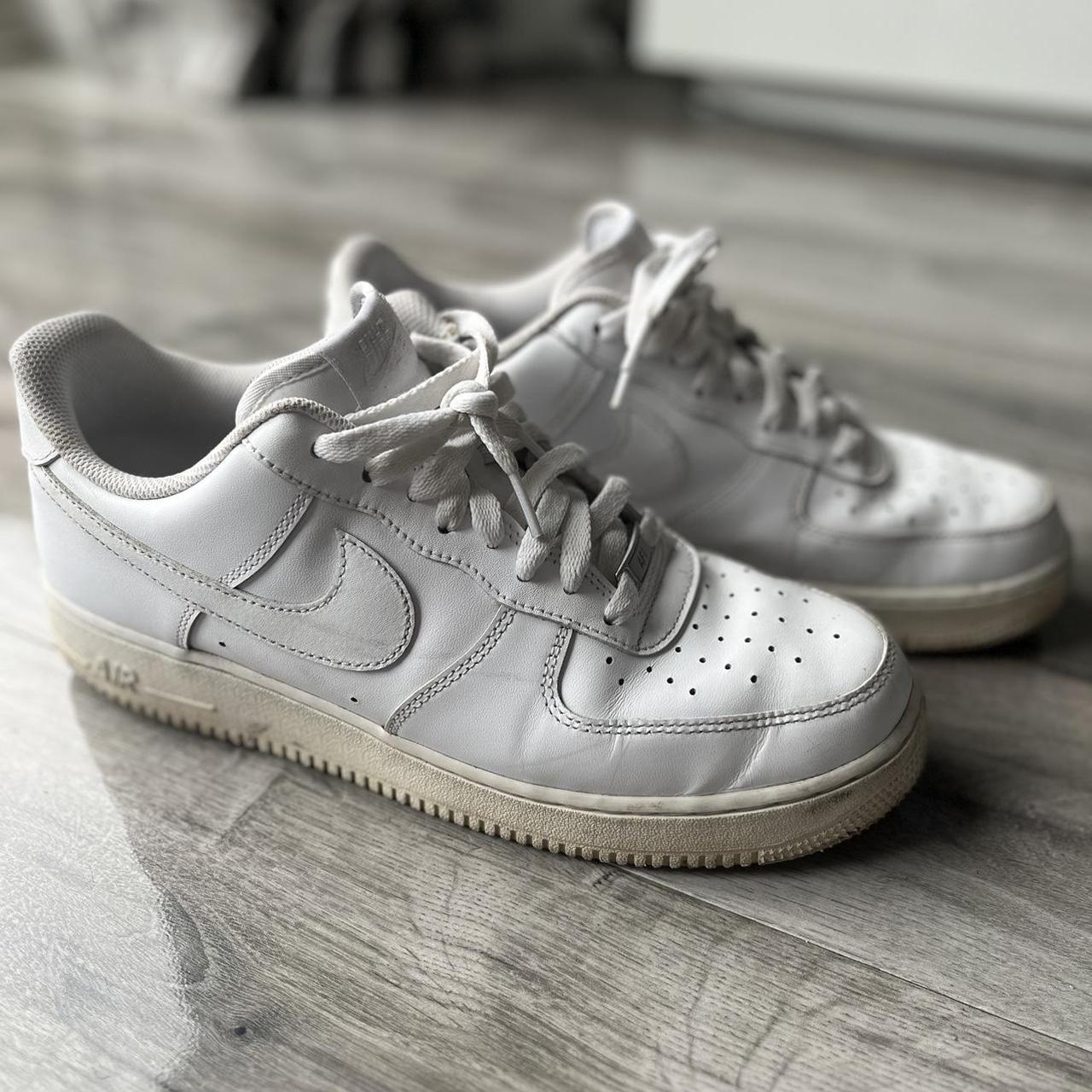 low top white nike air force ones