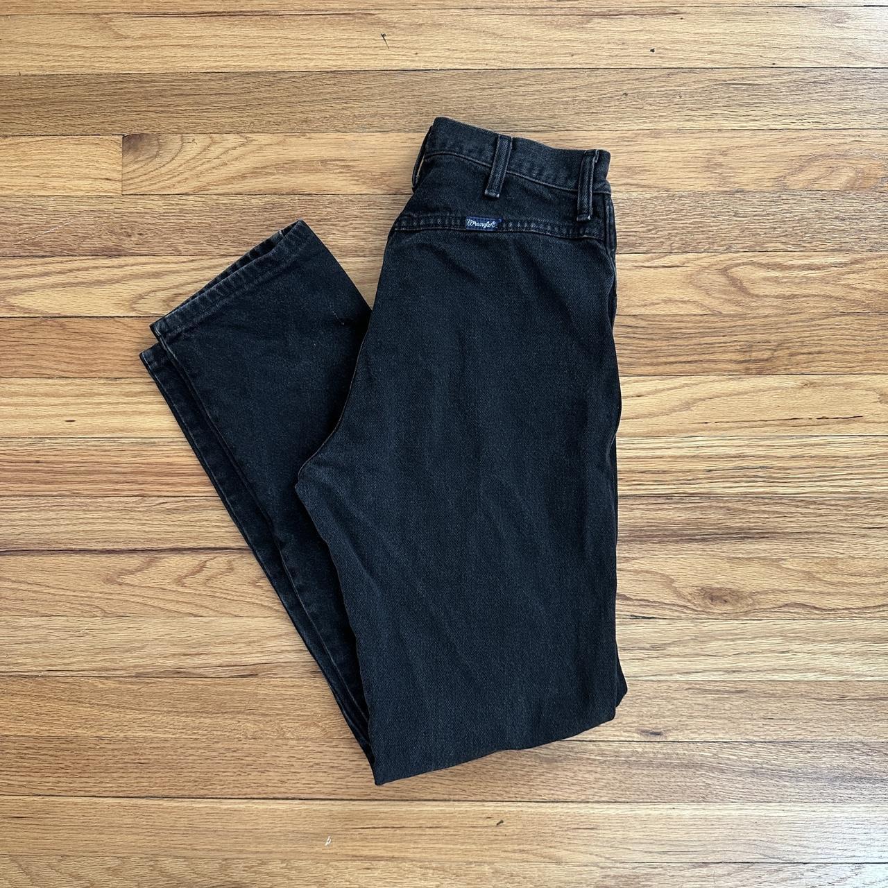 Wrangler Men S Black Jeans Depop