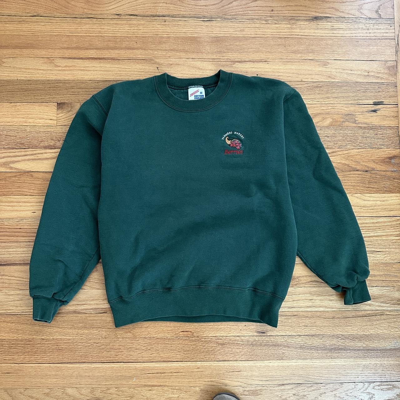 Jerzees Men's Green Sweatshirt Depop