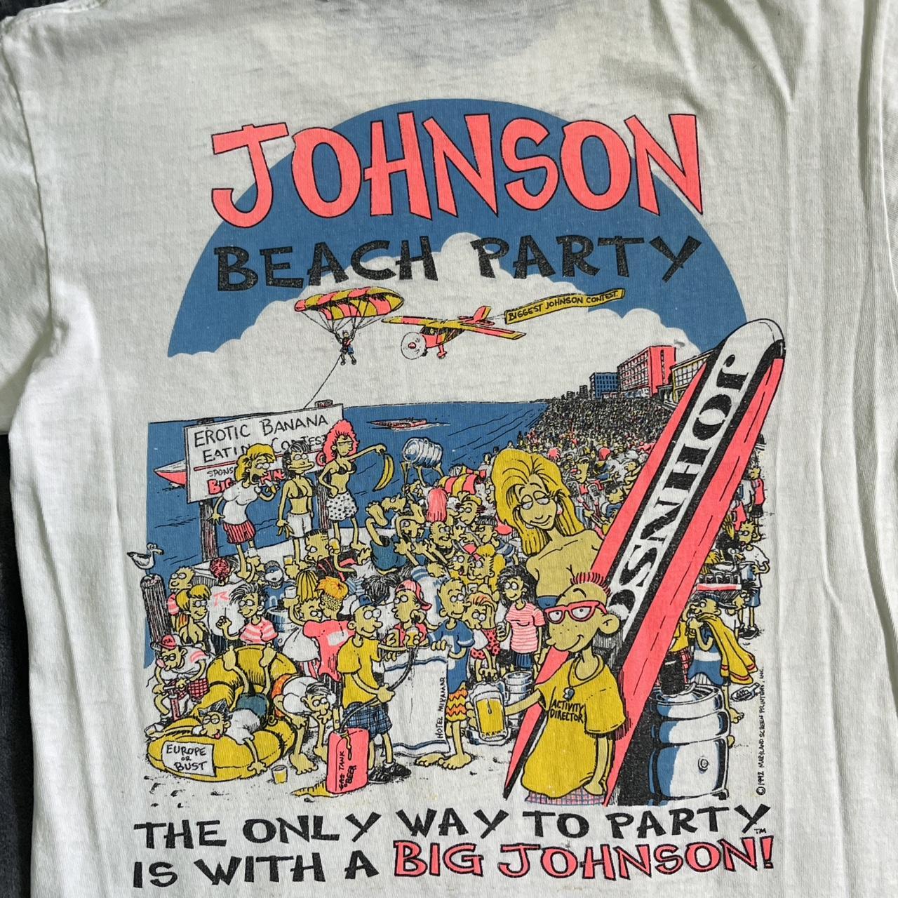 Vintage 90's Big Johnson Fishing Lires Tee Size - Depop