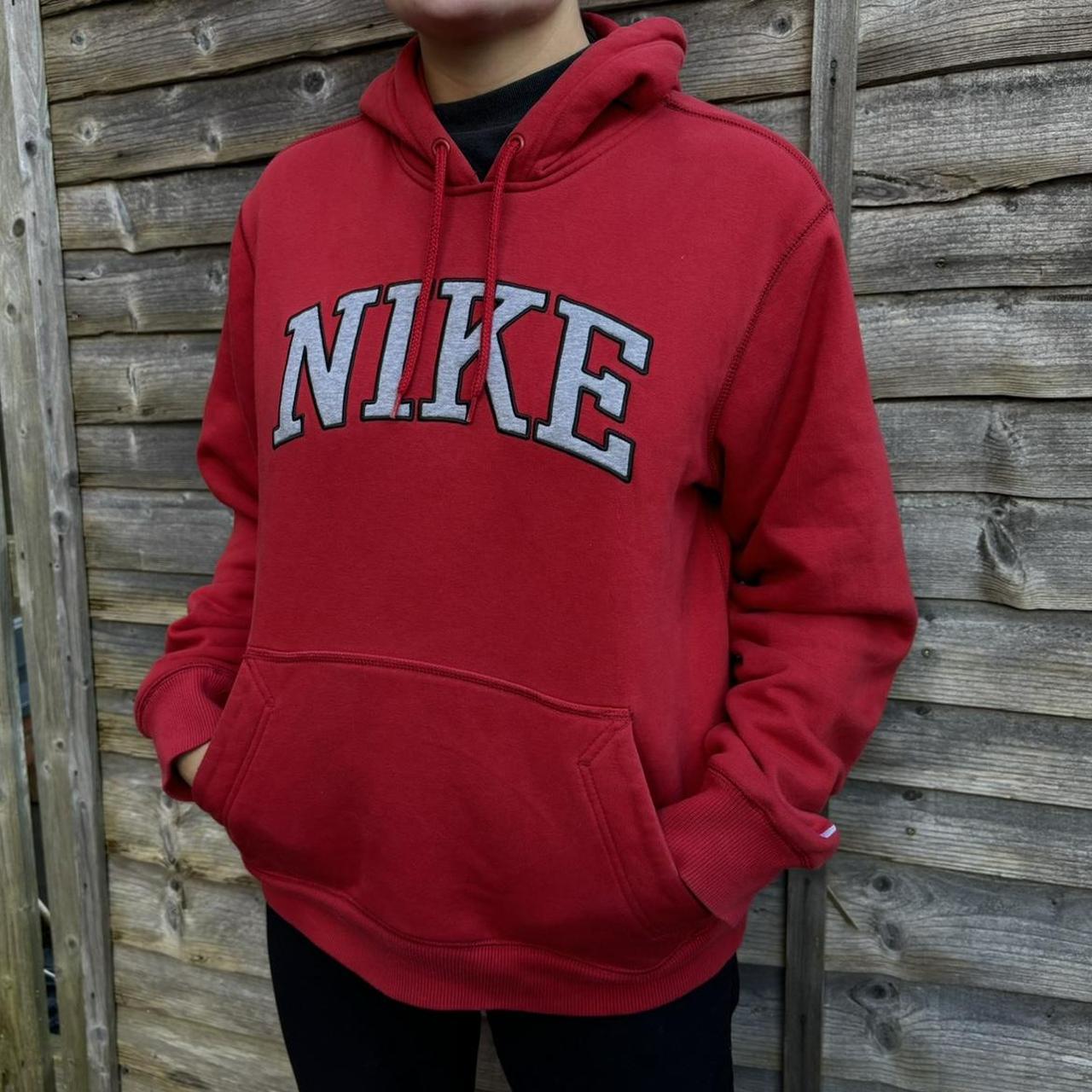 mens red nike pullover hoodie