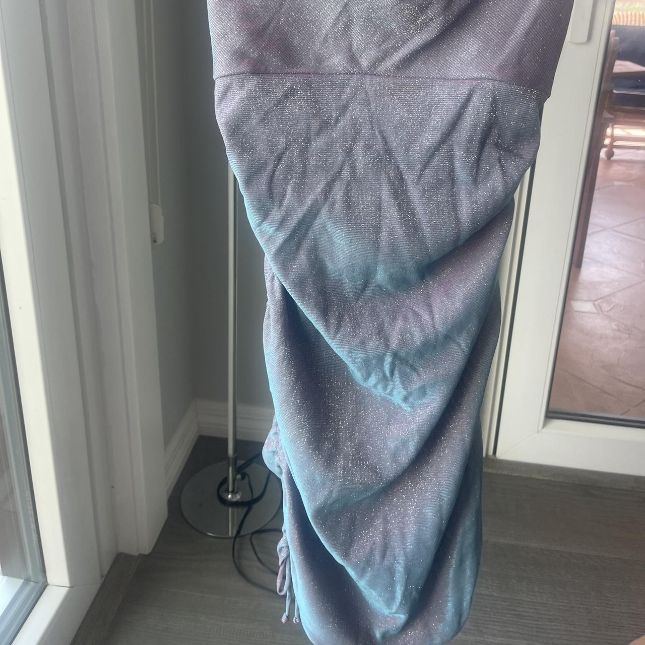 pink blue purple dress from dillards hoco... Depop