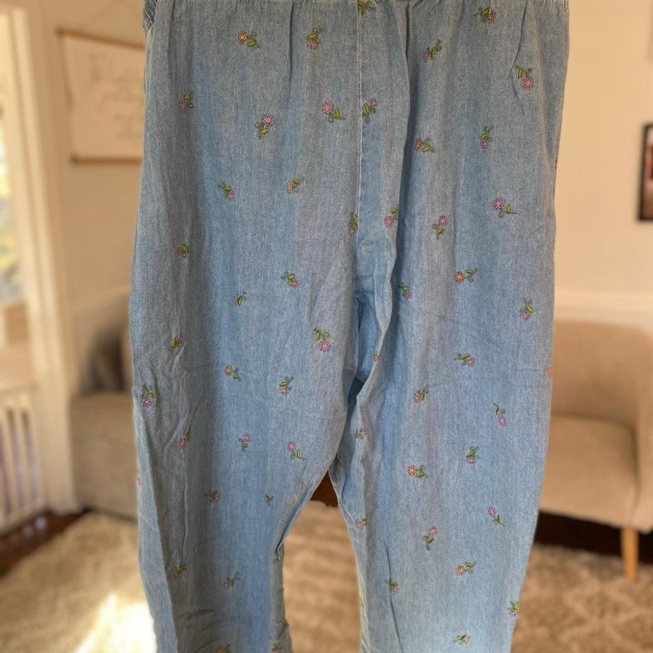 Basic Editions Women's Pants - Blue/Pink – Basic … - image 3