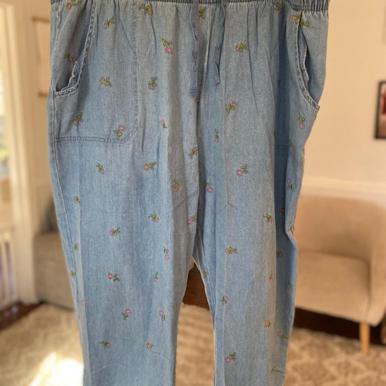 Basic Editions Women's Pants - Blue/Pink – Basic … - image 2