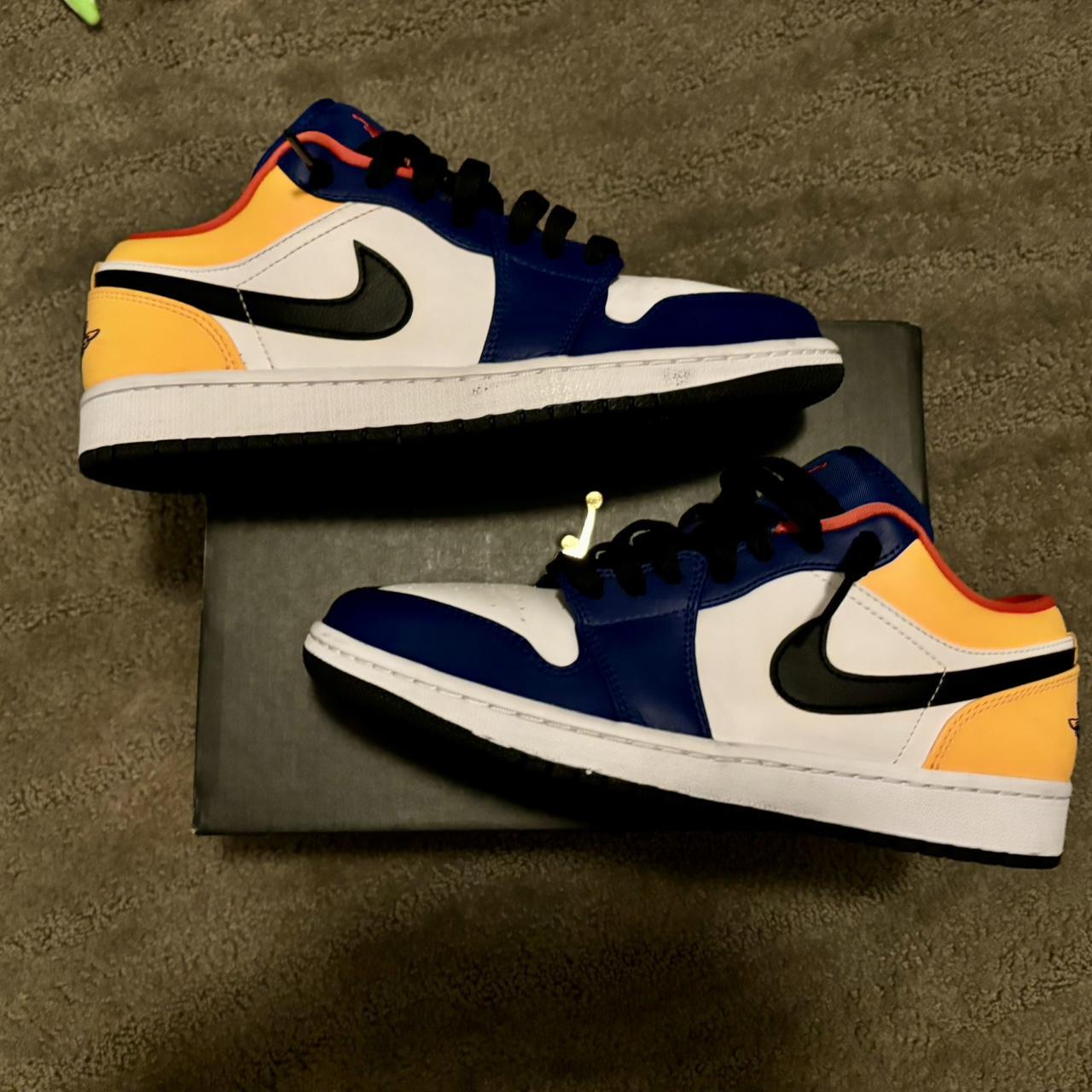 Size Air Jordan Low White Deep Royal Depop