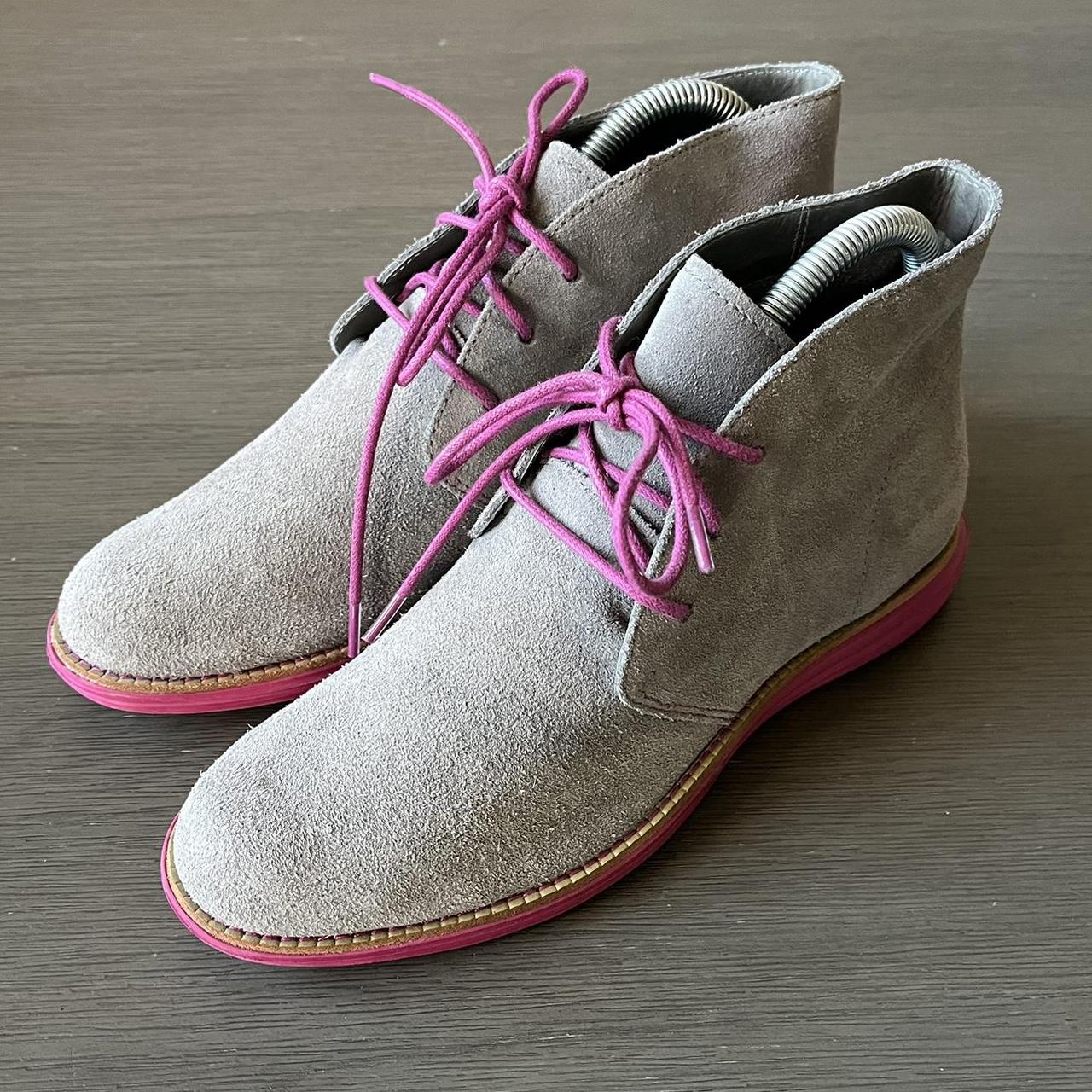 Cole Haan Lunargrand Gray Suede Chukka Boots Lace Up. Depop