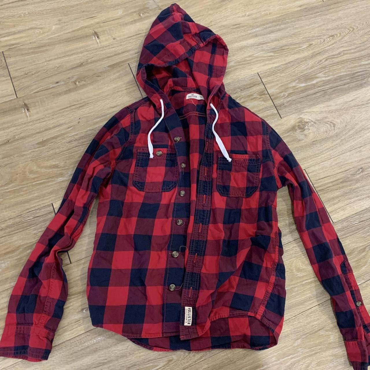 Hollister flannel hooded sale