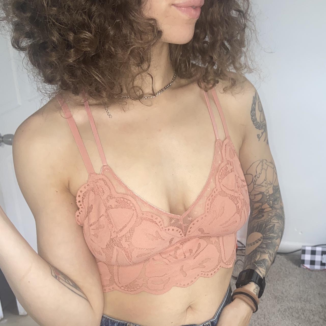 Sweet lace and mesh bralette I just never wear ♥️ - Depop