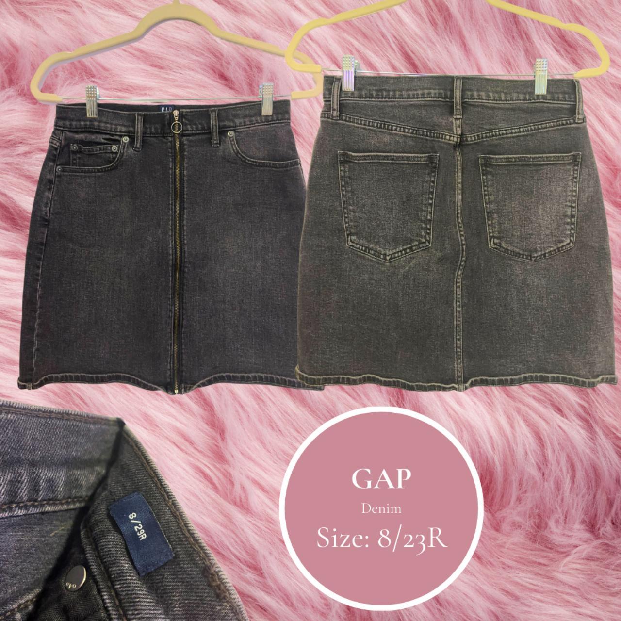 Black denim skirt gap best sale