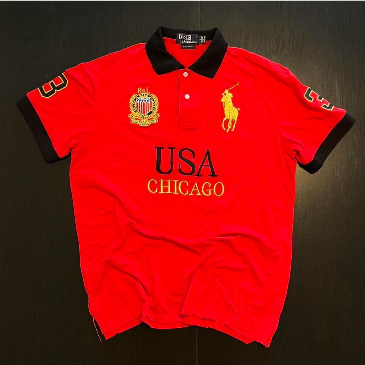 トップス POLO RALPH LAUREN CHICAGO POLO SHIRT M Ralph Lauren Red Chicago Big Pony Polo Shirt (XXL) | eBay