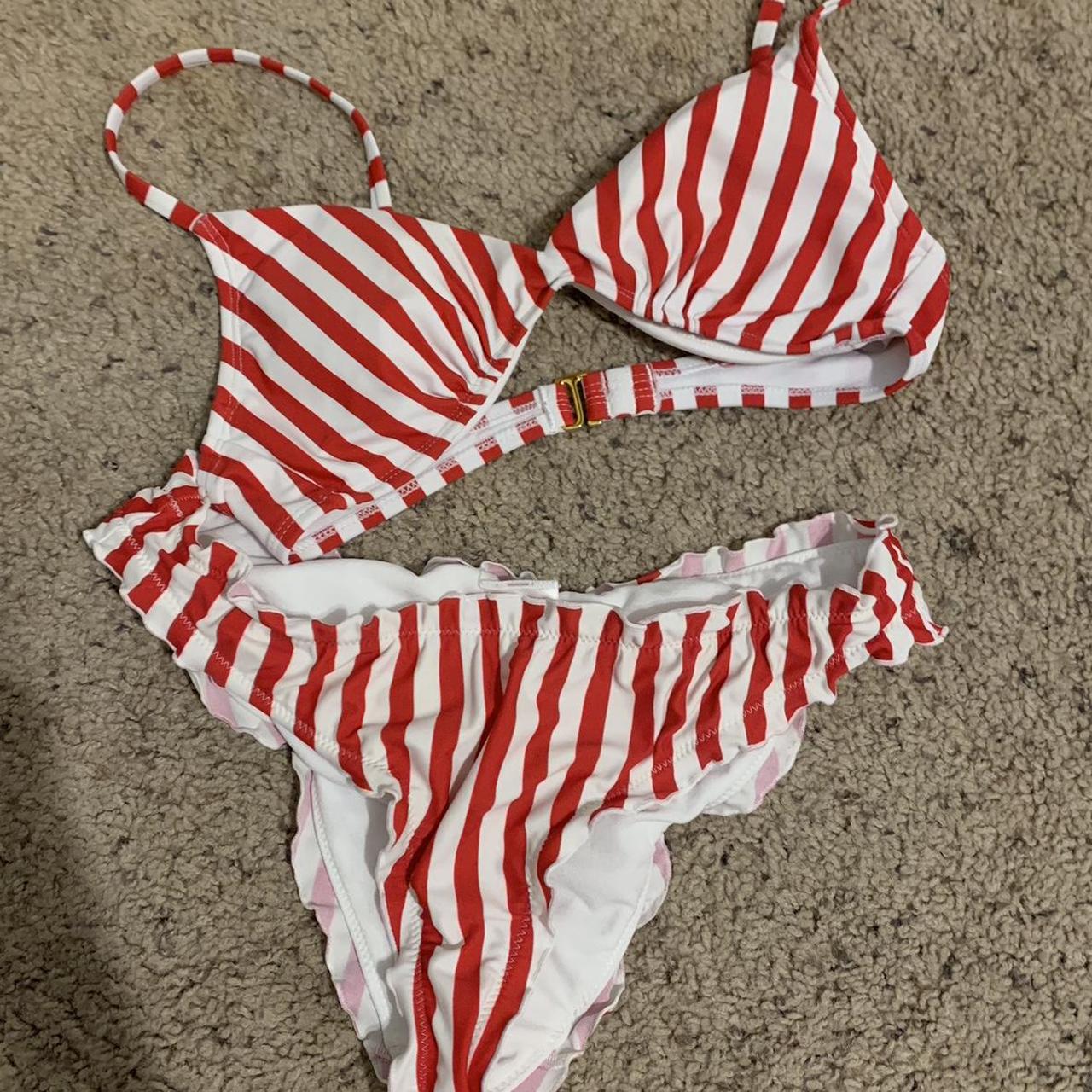 TARGET STRIPED SWIM SUIT xtra small! very Depop