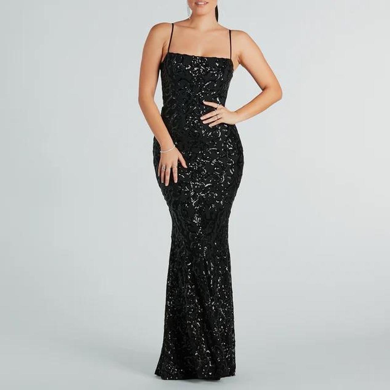 Sequin Mermaid Dress Black Sequin Dress Windsor Black Sequin Dress