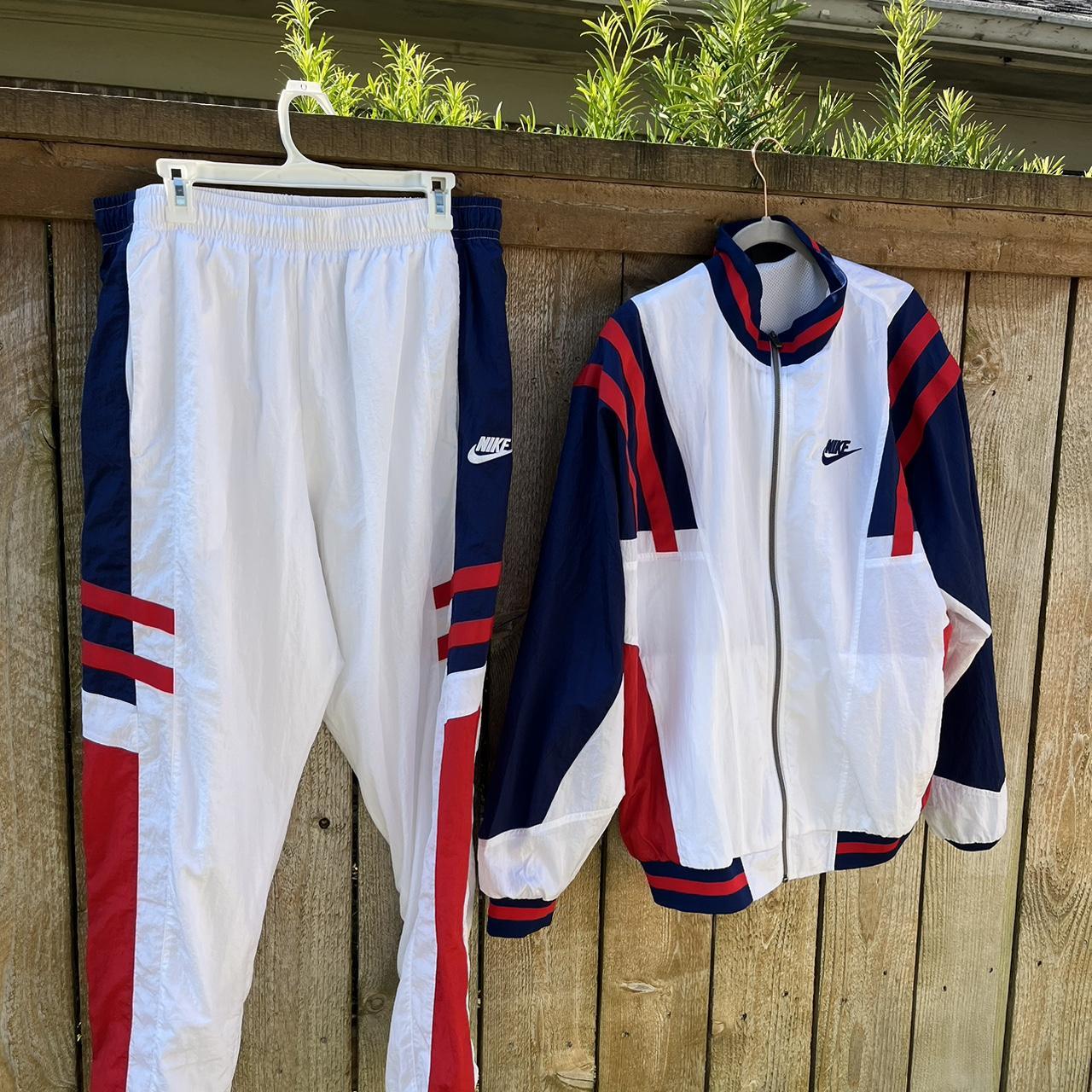red white and blue nike outfit