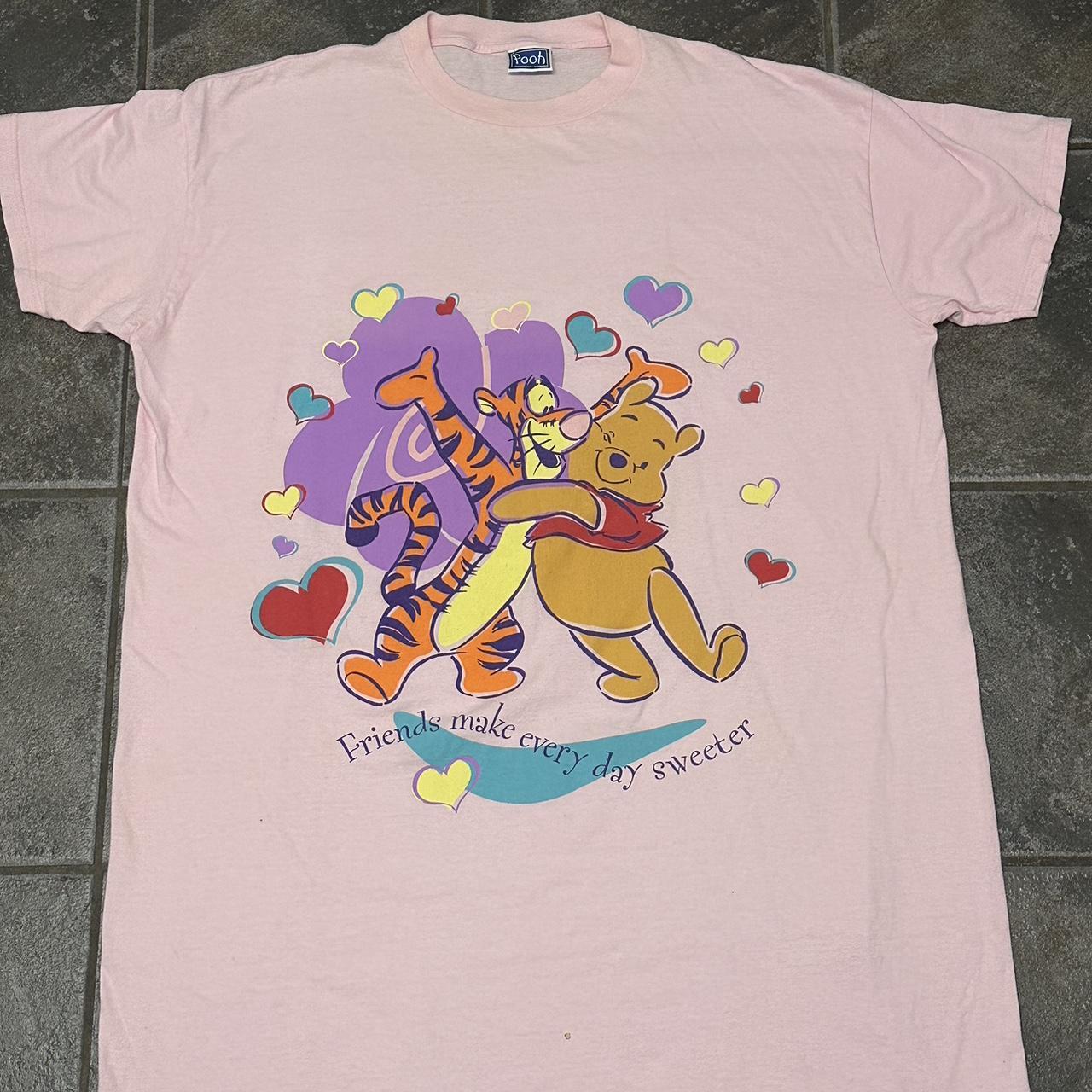 Disney Womens Winnie The factory Pooh Vintage Pink Shirt Y2K 90s