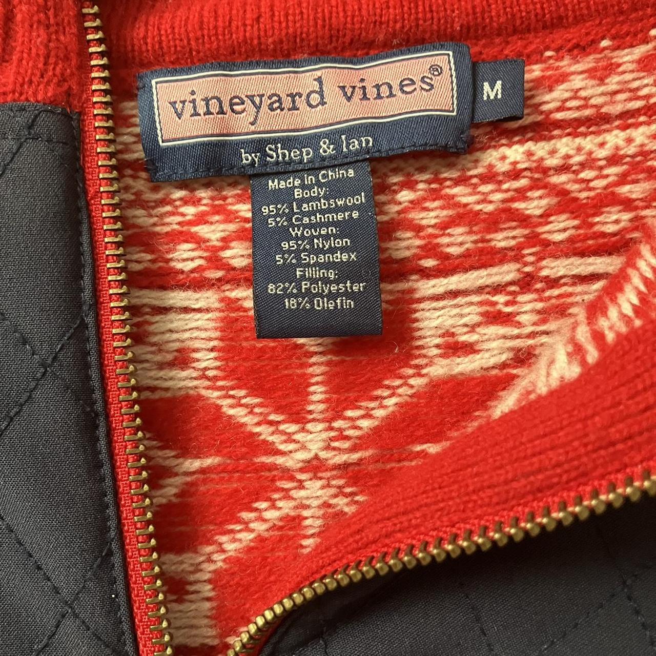 Vineyard Vines Fair Isle Lambswool sold Cashmere 1/4 Zip Sweater