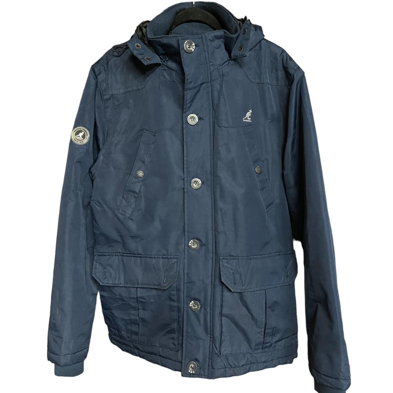 Navy Kangol Men’s Winter Parka Coat with