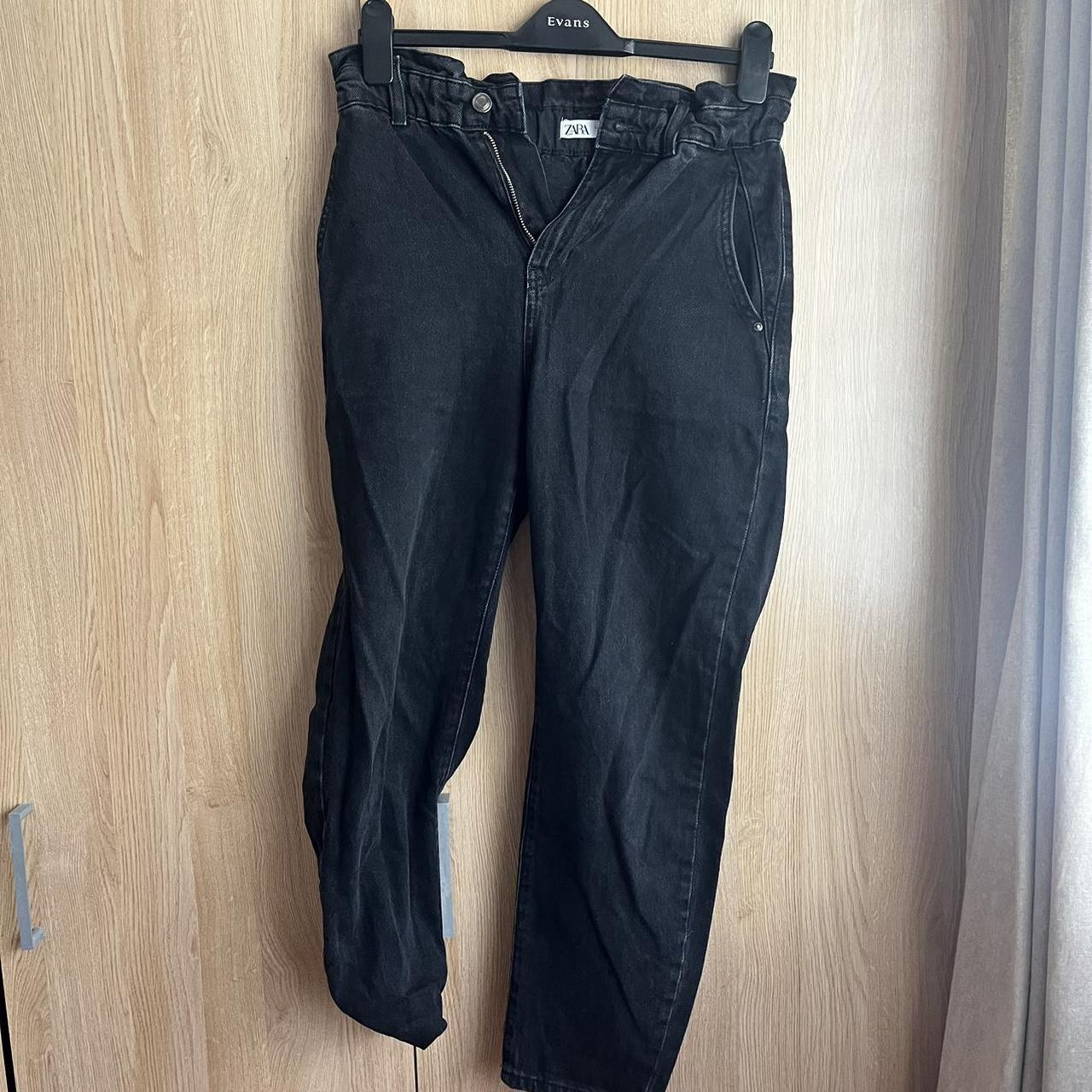 Denim Pantalon Paper Bag Negro Zara Zara Paper Bag Jeans Bought On