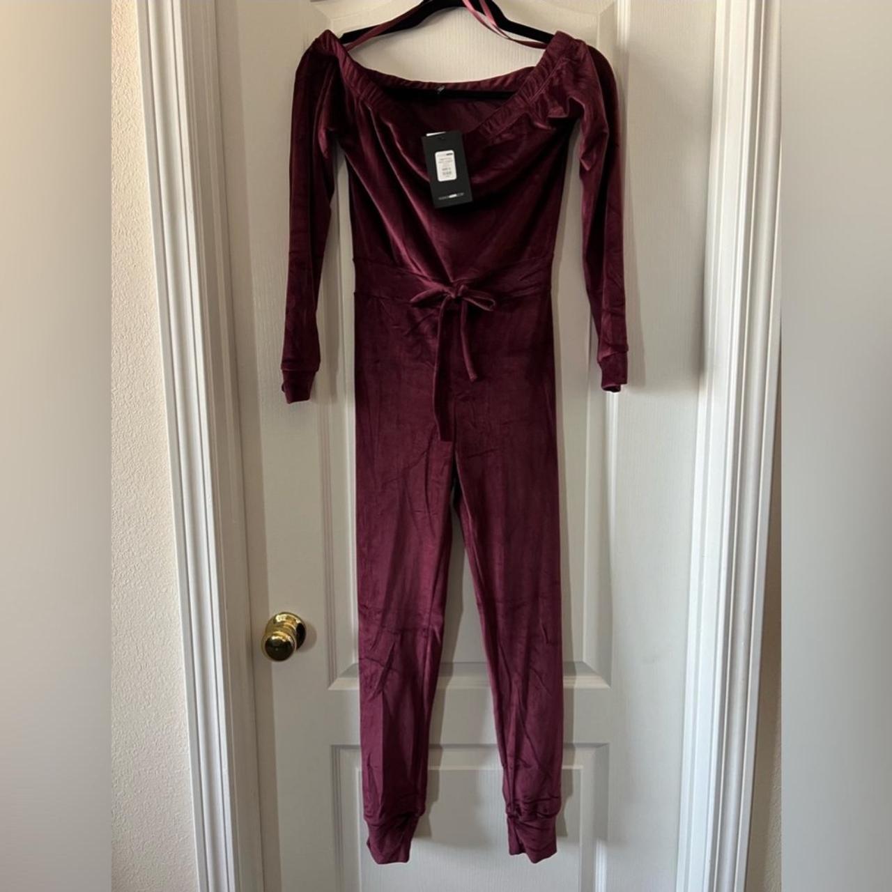 Fashion nova velour jumpsuit deals