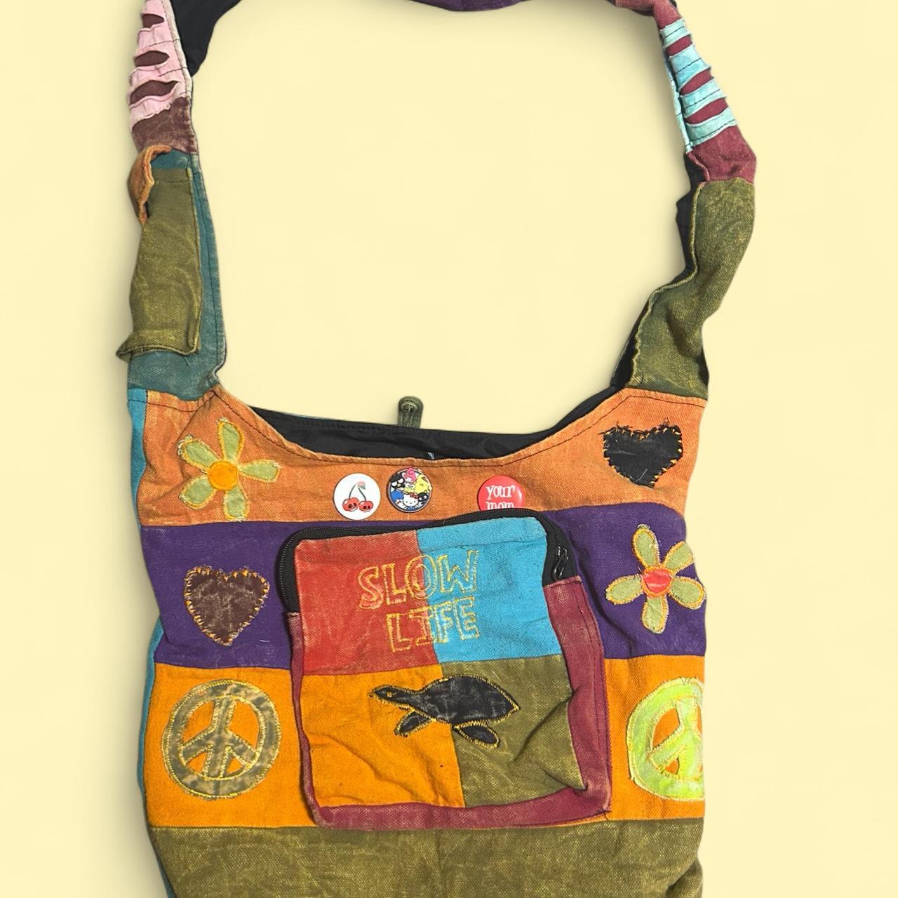 Women's Bag - Multi – Handmade patchwork canvas b… - image 1