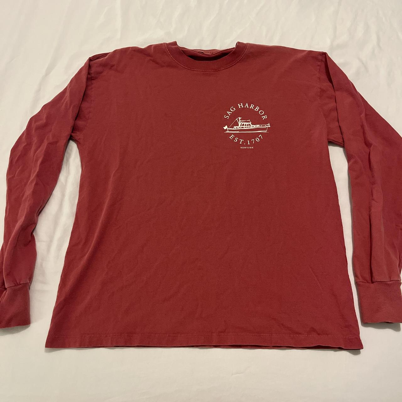 Brandy Melville Red Long-Sleeve Top