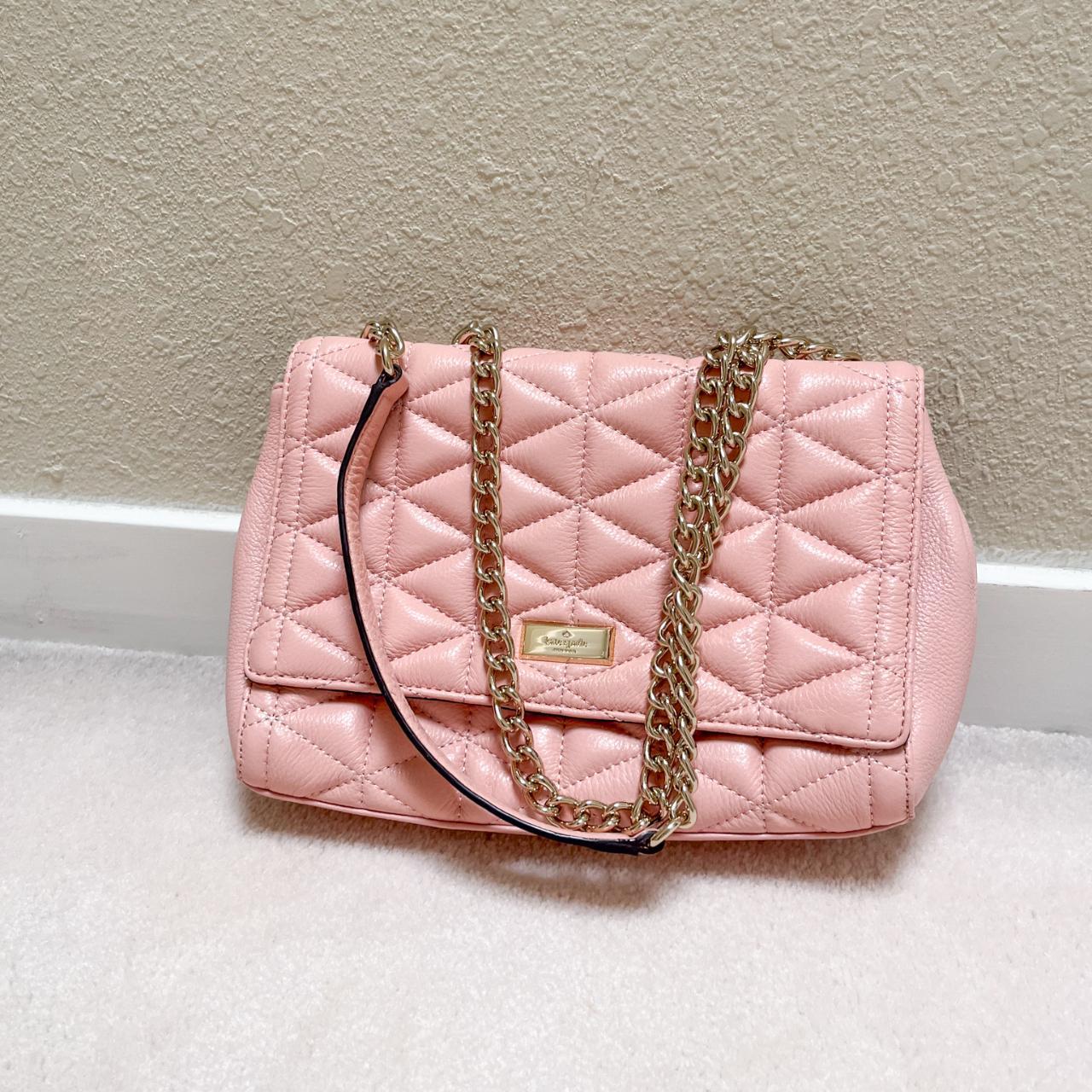 Kate Spade Baby Pink Quilted Shoulder Bag The most. Depop