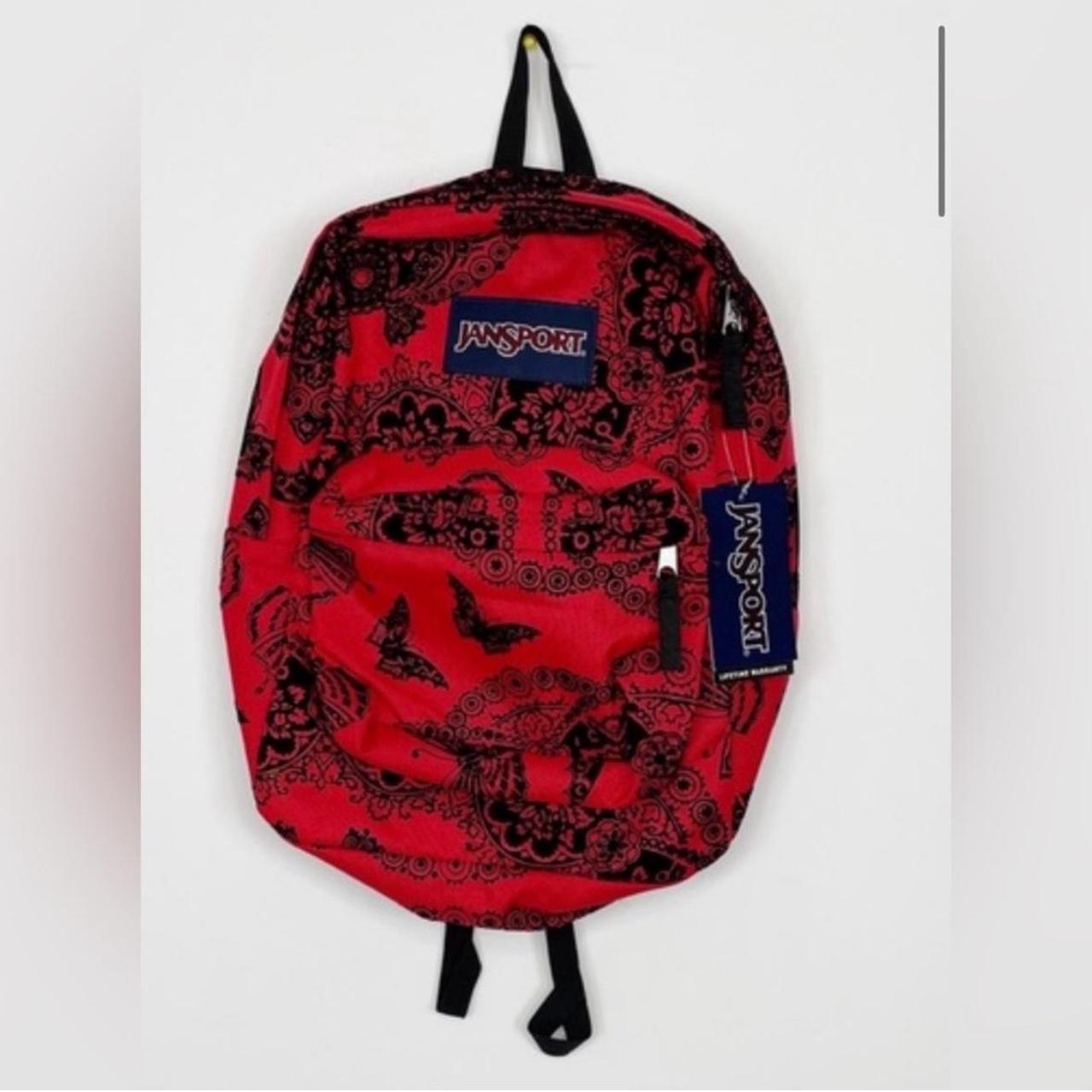 Jansport Velvet Butterfly Superbreak Backpack Red