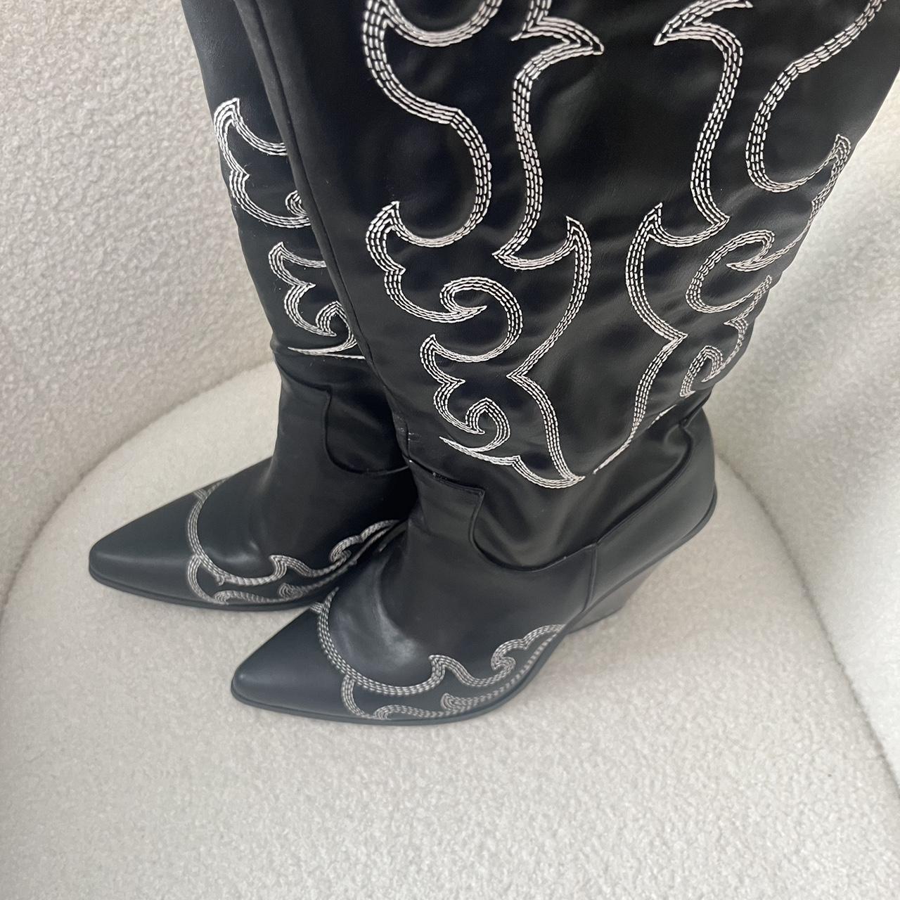 Pretty little thing cowboy boots size 5 Like