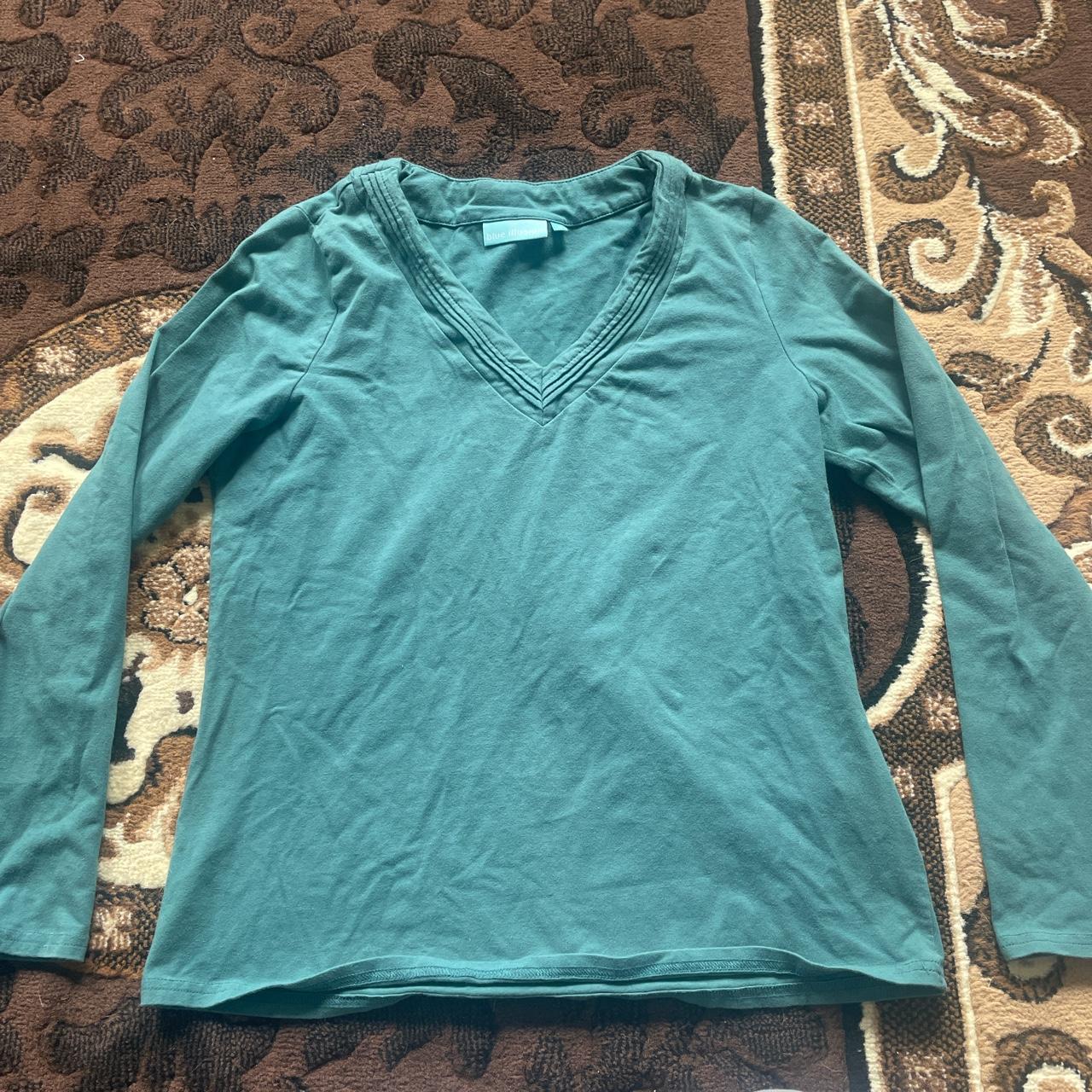 Blue Illusion Women's Blue and Green Shirt
