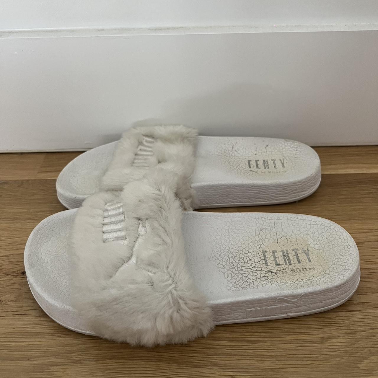 Fluffy slides fashion fenty