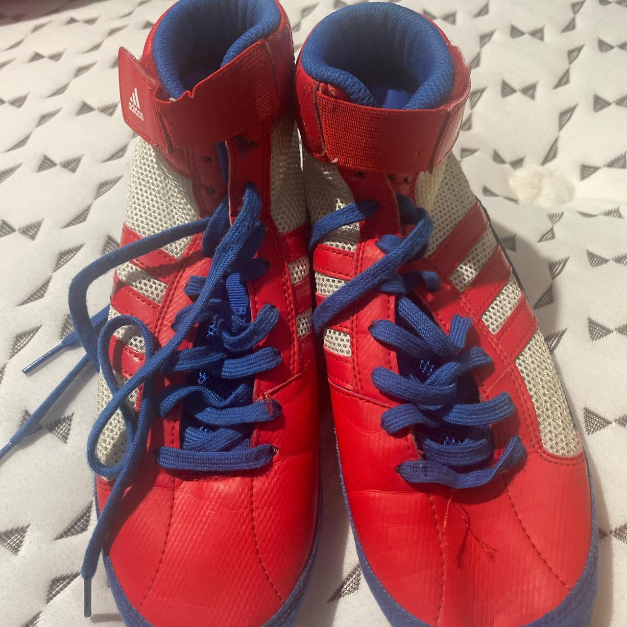 adidas boxing shoes red and blue