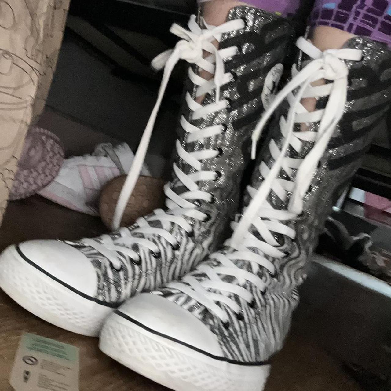 Converse Hi knee newest length zippered RaRe Sneakers