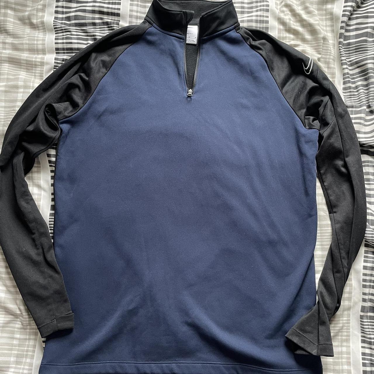 nike dri fit half zip black