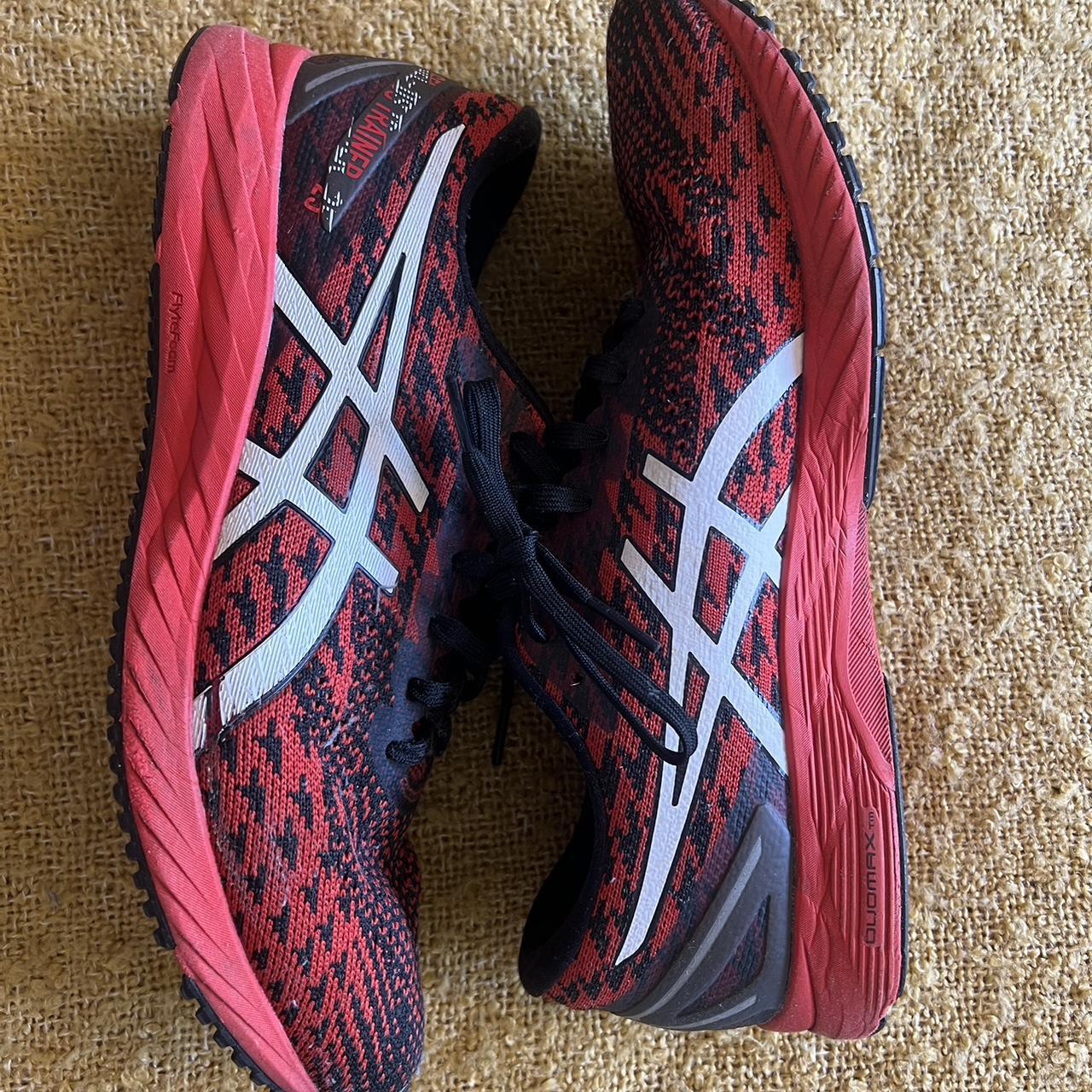 ASICS Gel Kayano 24 red and black running shoes