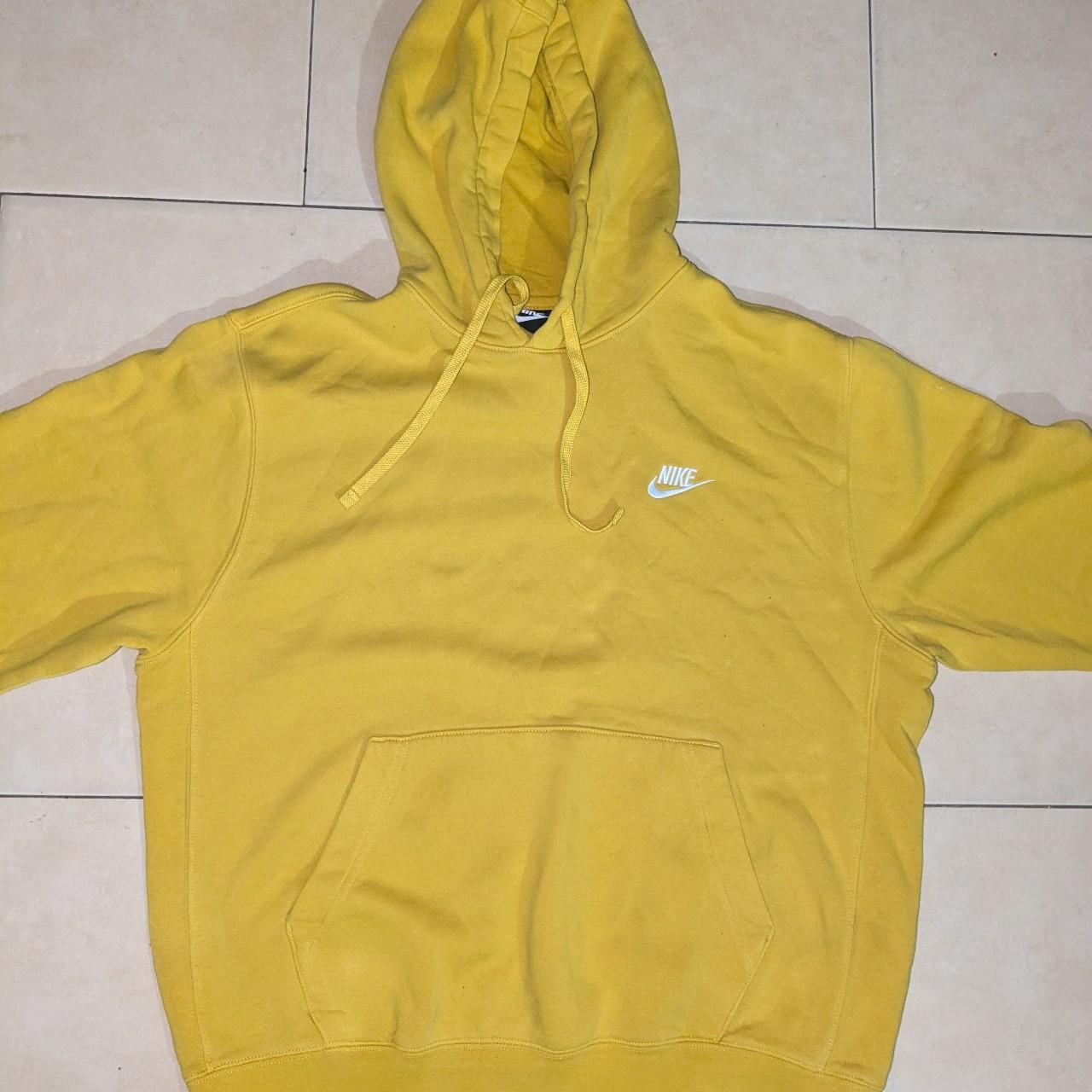 nike men's sportswear club fleece hoodie yellow
