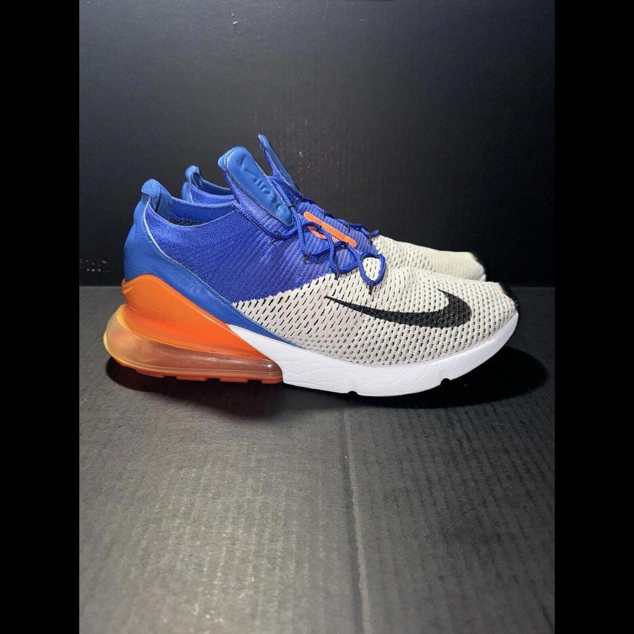 Nike Men s Air Max 270 Flyknit Racer Blue Total. Depop