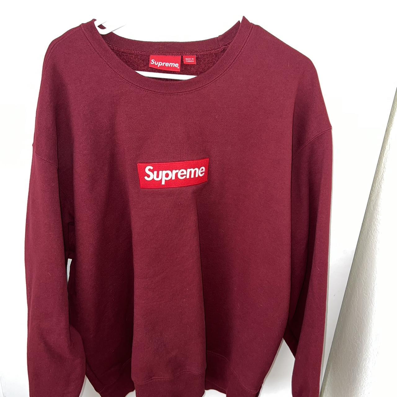 Supreme Box Logo Crewneck outlet (FW22) XL Cardinal