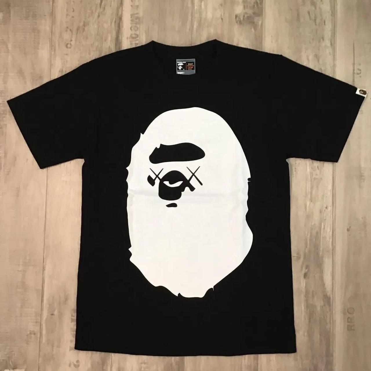 BAPE × KAWS コラボ Tシャツ M BAPE x Kaws big head T-shirt Black A Bathing Ape Size M | eBay