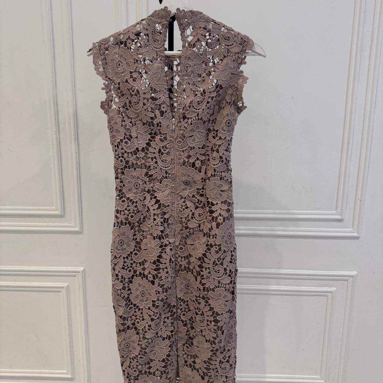 Ladies Dresses Paper Dolls High Neck Lace Midi Dress Paper Dolls