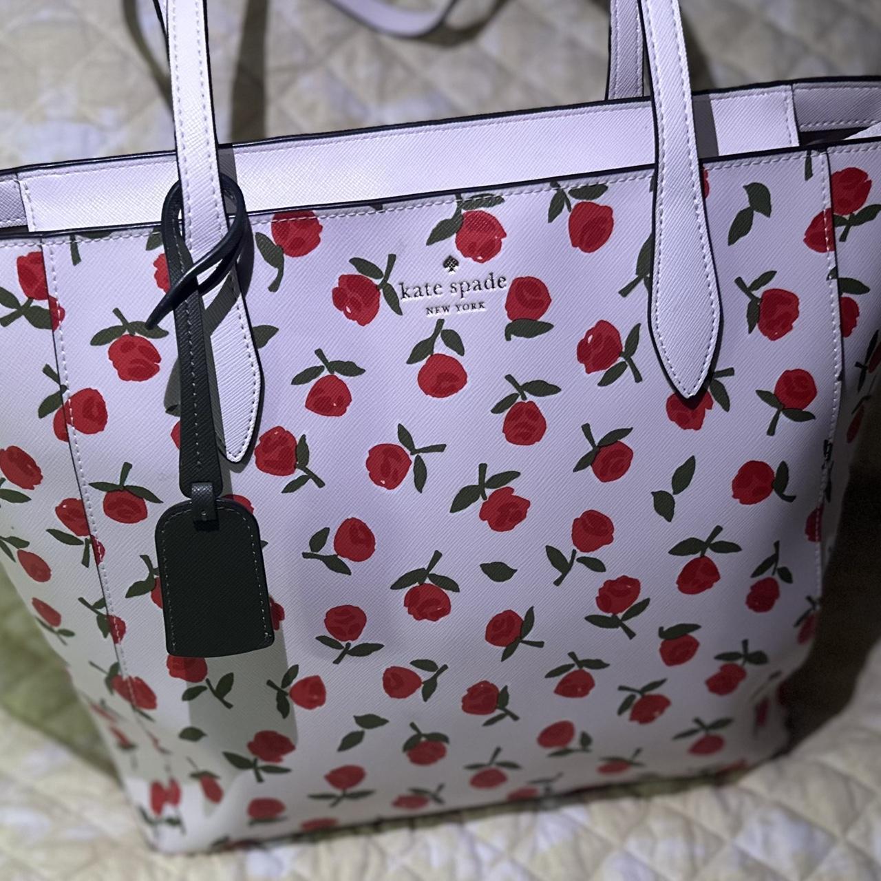 COACH Cargo Tote Bag 20 With Cherry Print 🍒and Cherry Charm