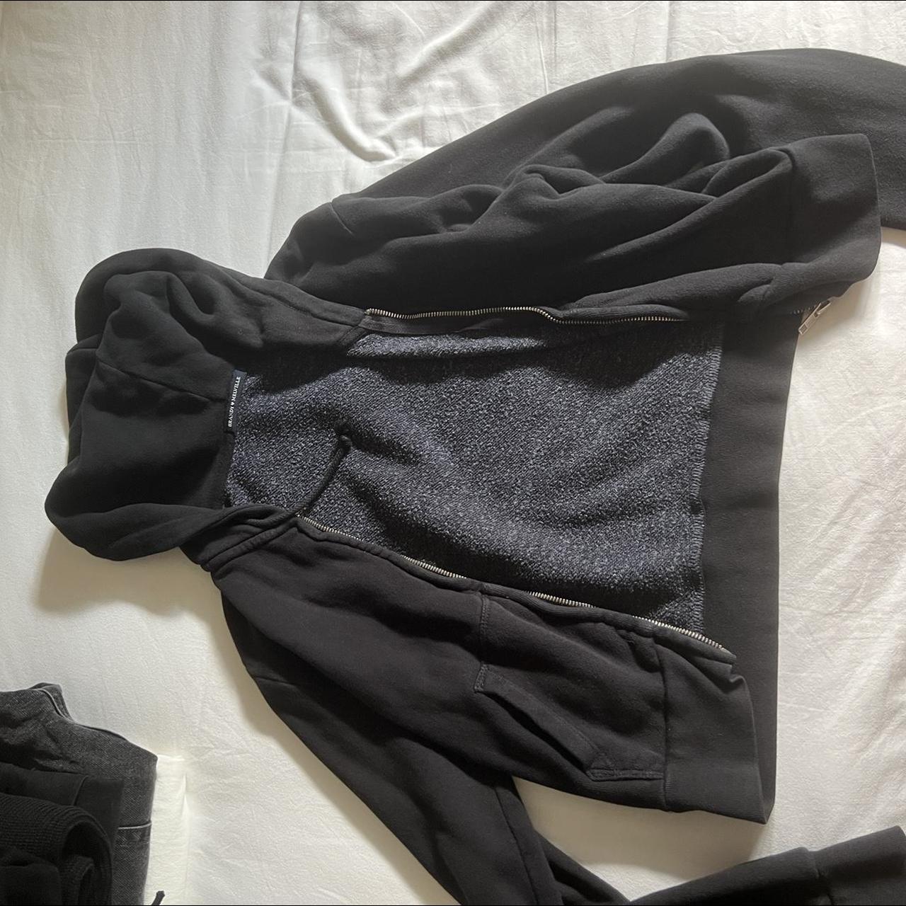 cropped brandy melville jacket black zipper work... Depop