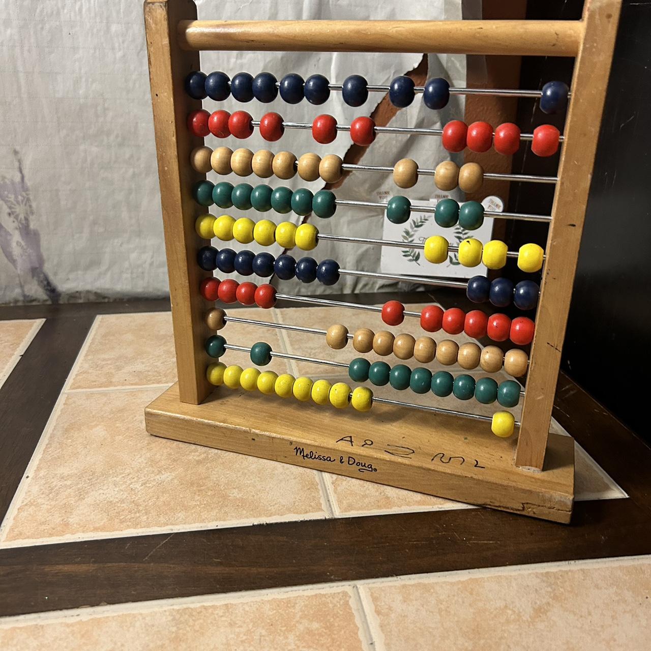 Melissa Doug wooden abacus Math child counting toy Depop