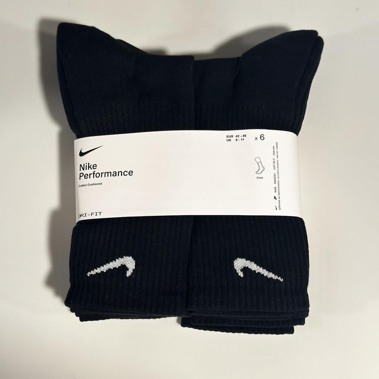 nike socks 6 pack black