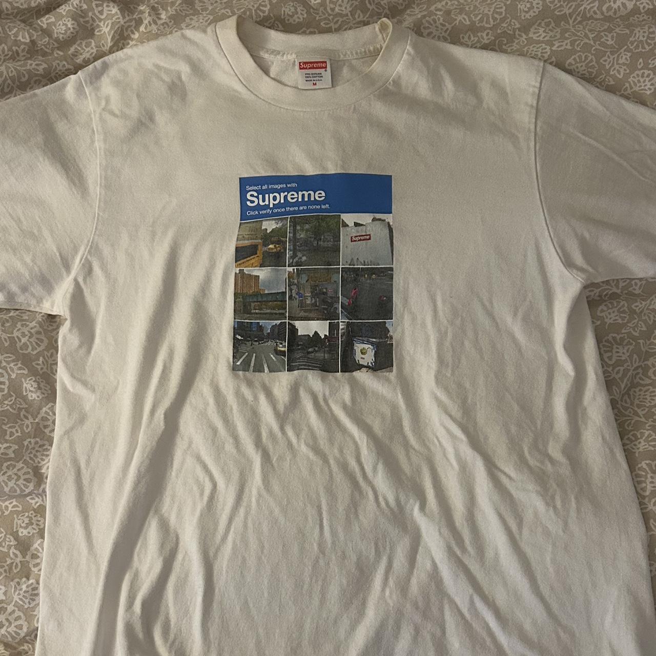Supreme Verify Tee White M（Supreme White 'Stay Positive' T