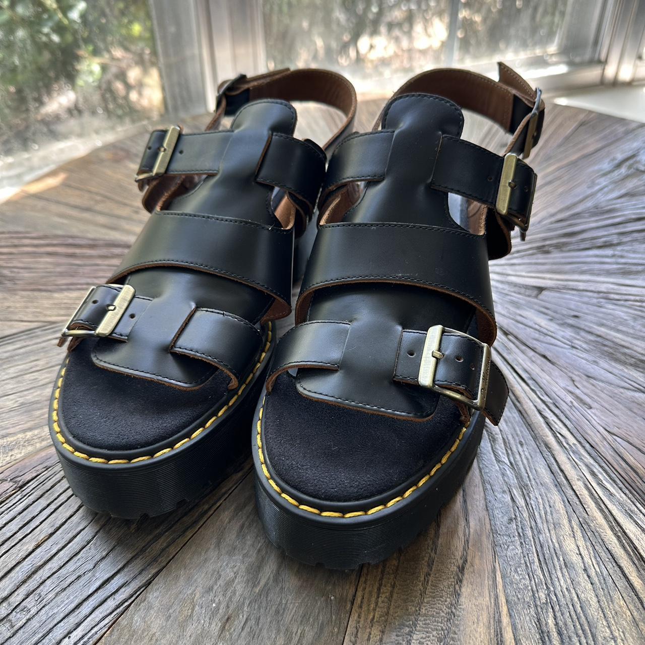 Super cool leather Doc Marten sandals in Ariel. Depop