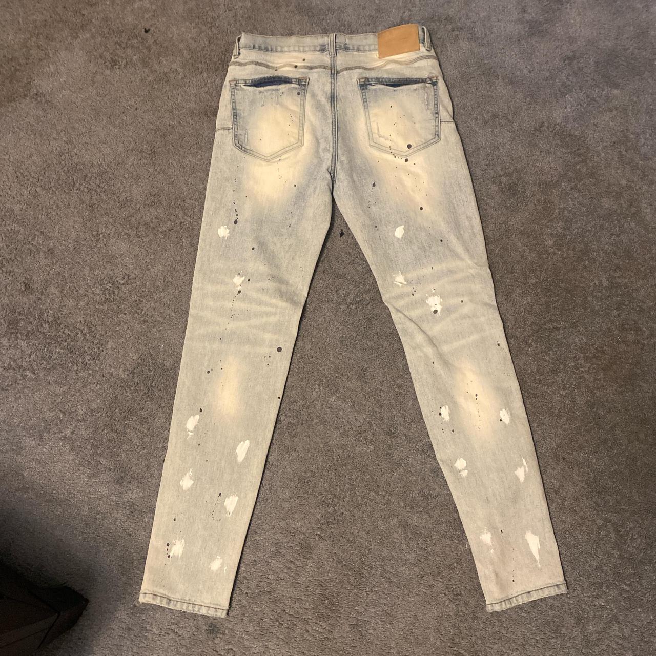 Light wash blue and white Purple jeans Worn like 3 | Depop Light wash blue and white Purple jeans Worn like 3 | Depop