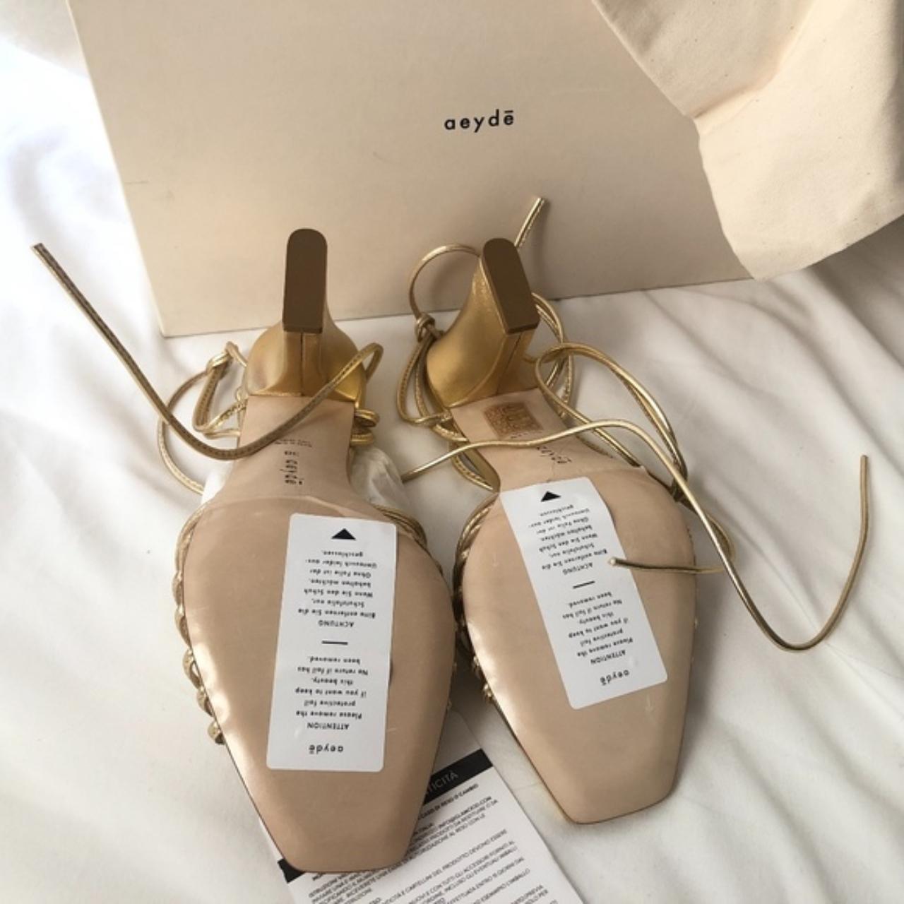 NWT AEYDE Daisy Gold leather scrappy Depop