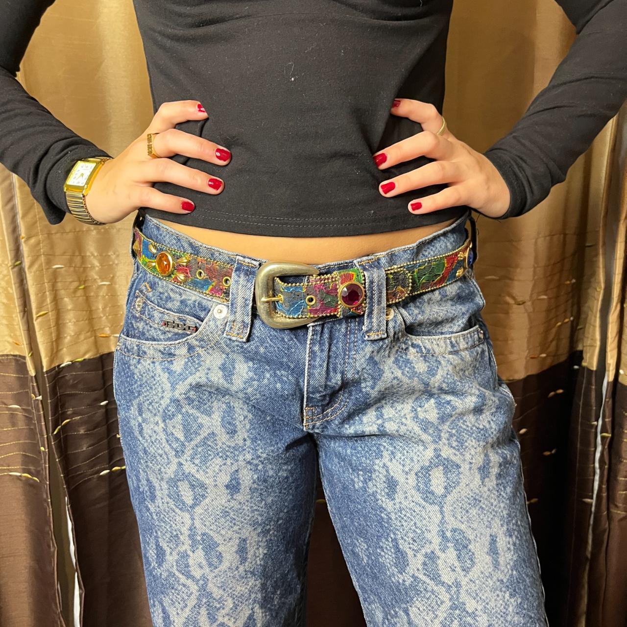 Source Unknown Women's Belt - Blue/Multi – Bejewe… - image 1