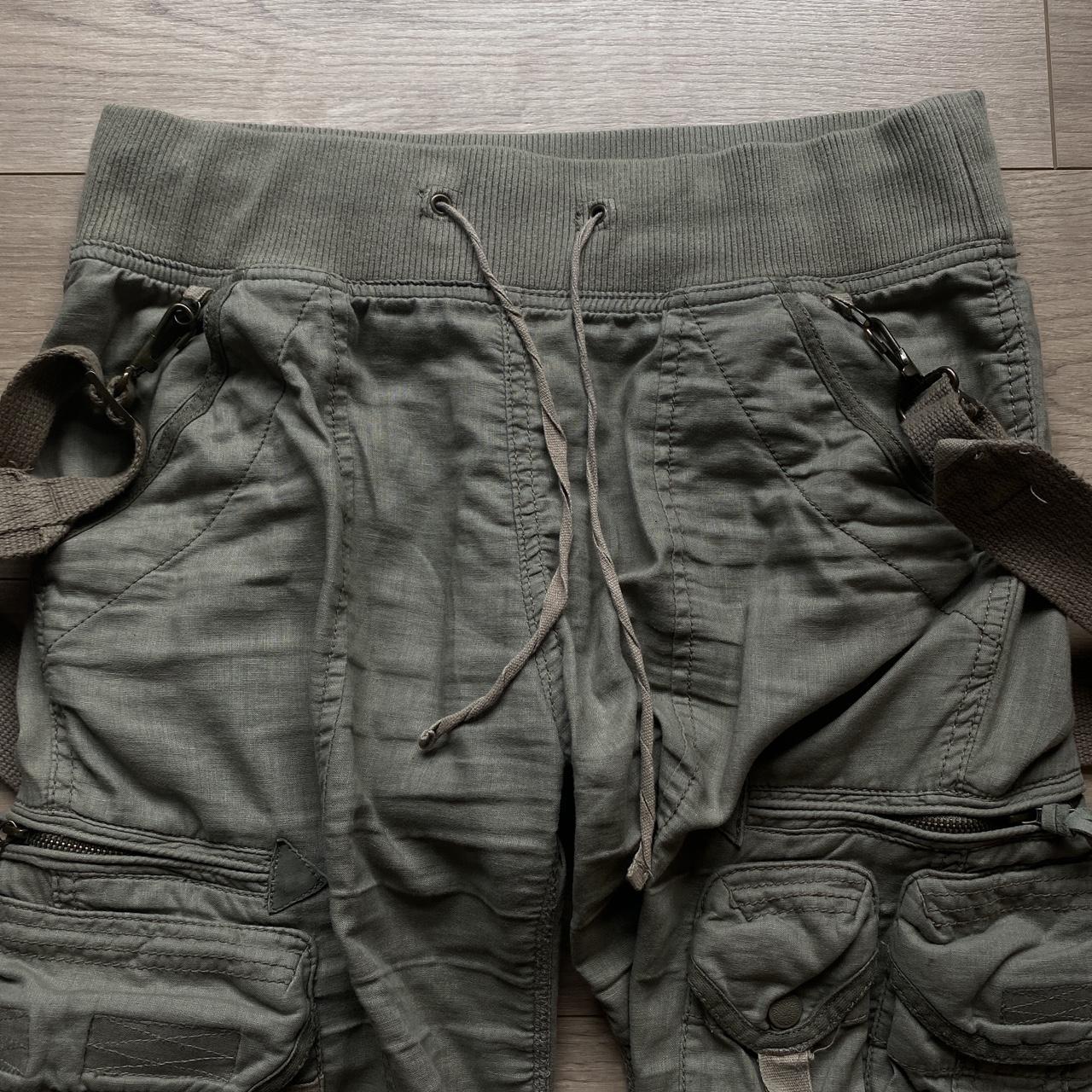 goa ファッション 2000's linen flare parachute pants goa系